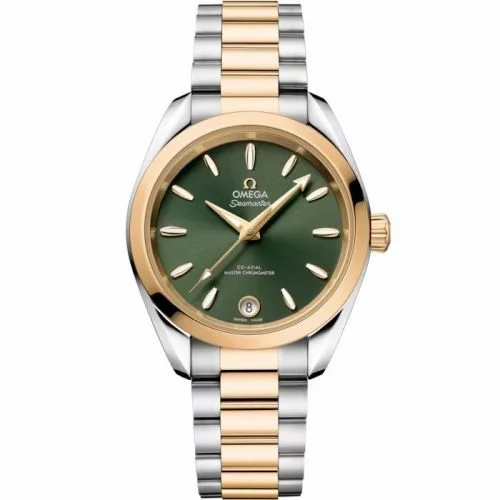 Omega Seamaster Aqua Terra 150M Shades Master Chronometer 34 Stainless Steel - Moonshine Gold / Green / Bracelet 220.20.34.20.10.002 (22020342010002)